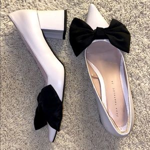 Baby pink Zara kitten heels size 7.5